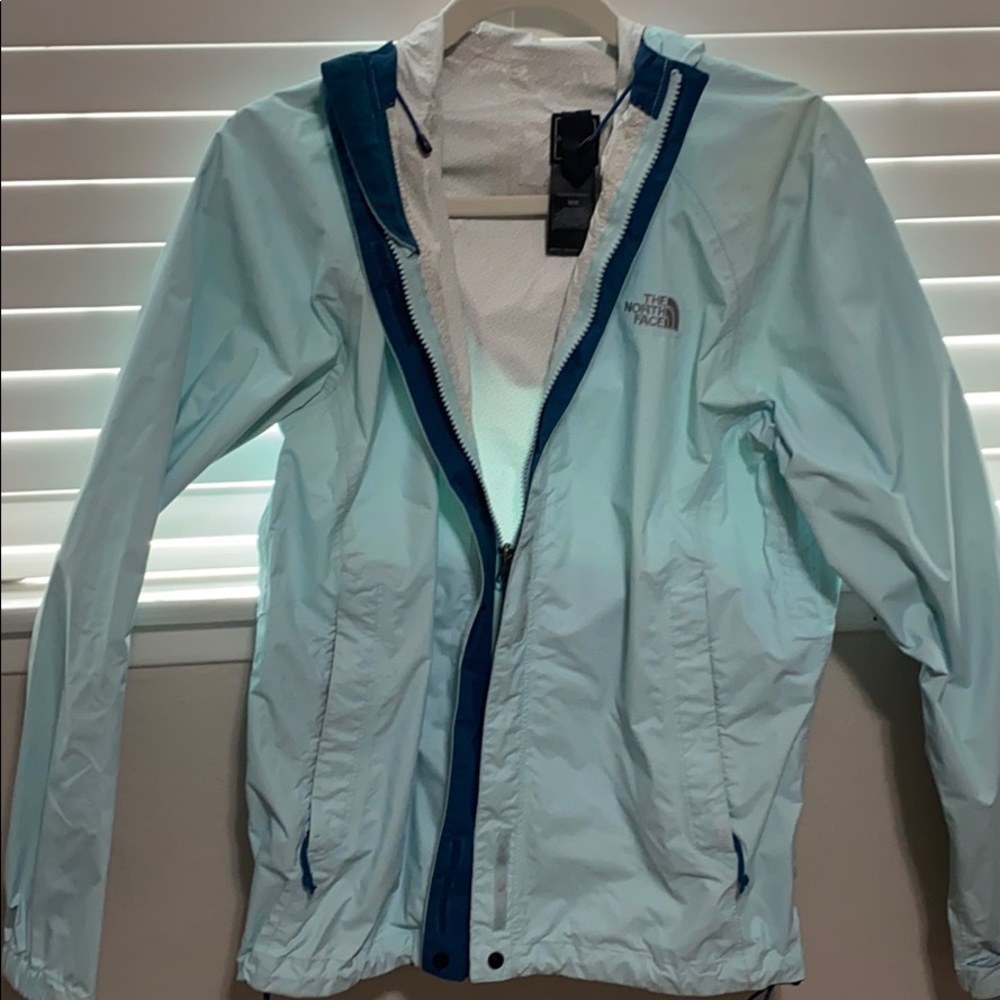 North face hooded rain coat